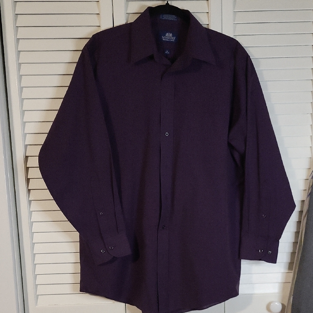 Stafford Deep Purple Dress Shirt